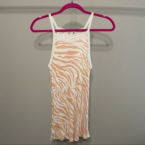 Sundry Zebra Print Rib Cami